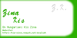 zina kis business card